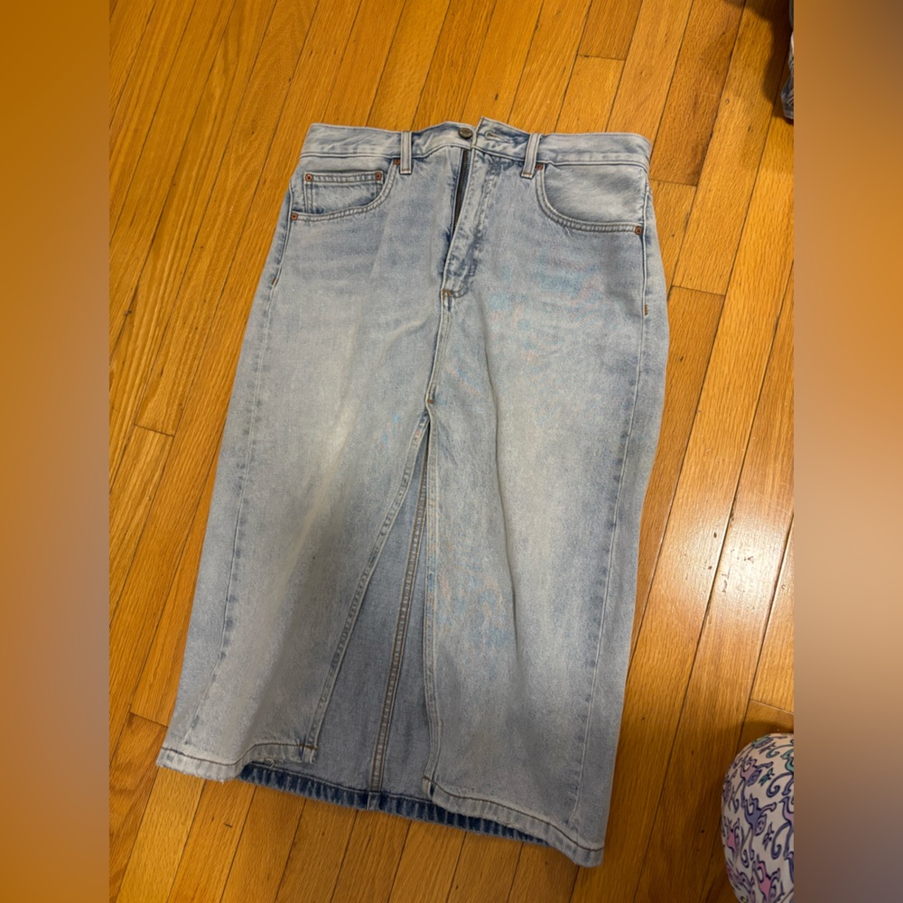 Aritzia Light Blue Denim Skirt